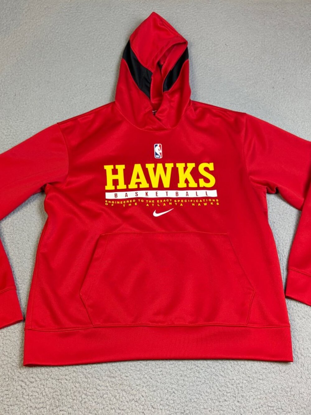 Atlanta Hawks Nike Hoodie Mens Size Medium Red Sweatshirt Basketball NBA
